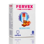Fervex Junior granulat na objawy przeziębienia i grypy dla dzieci bez cukru, 8 sasz. x 3 g