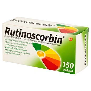 Rutinoscorbin, tabletki powlekane na odporność z witaminą C, 150 szt.