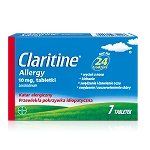 Claritine Allergy tabletki na objawy alergii, 7 szt.