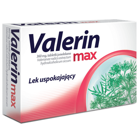 Valerin max, tabletki uspokajające w stanach napięcia nerwowego i niepokoju, 10 szt.