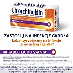 Chlorchinaldin  tabletki na zakażenia bakteryjne jamy ustnej o smaku porzeczkowym, 40 szt.
