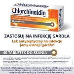Chlorchinaldin VP tabletki do ssania w zakażeniach bakteryjnych jamy ustnej, 40 szt.