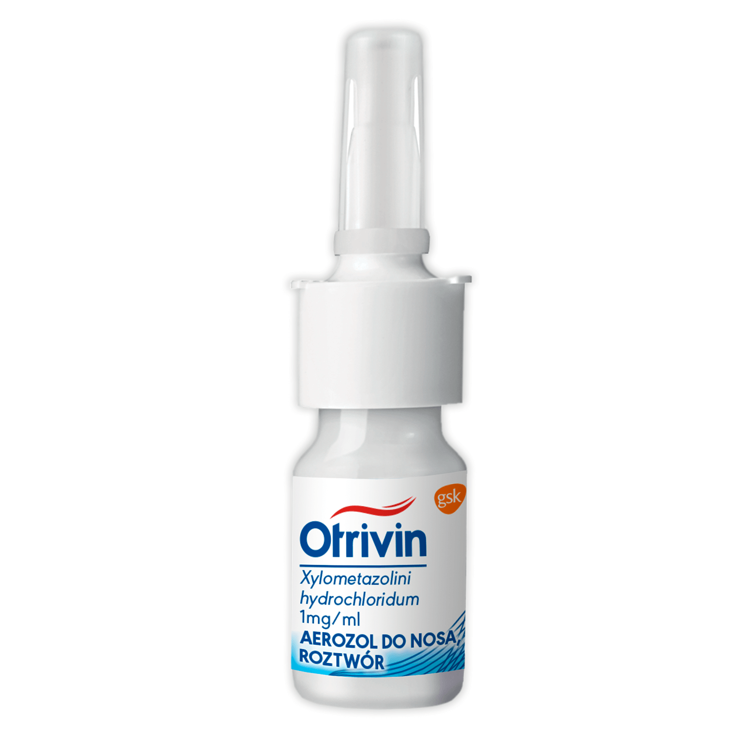 Otrivin 0,1%, aerozol udrażniający nos, nawilżający błonę śluzową, butelka 10 ml