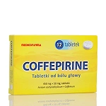 Coffepirine Tabletki od bólu głowy tabletki na ból różnego pochodzenia o nasileniu słabym i umiarkowanym, 12 szt.