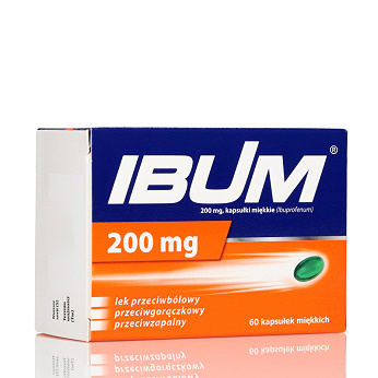 Ibum, kapsułki przeciwbólowe, przeciwgorączkowe, przeciwzapalne, 60 szt.