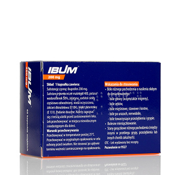 Ibum, kapsułki przeciwbólowe, przeciwgorączkowe, przeciwzapalne, 60 szt.