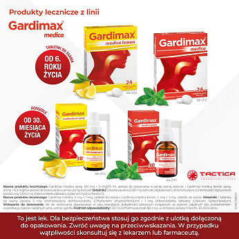 Gardimax Medica, tabletki łagodzące stan zapalny jamy ustnej i gardła, 24 szt.