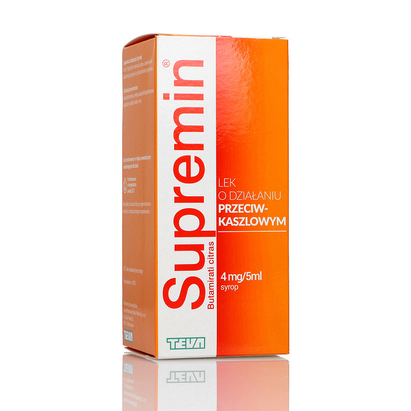 Supremin, syrop na ostry, suchy kaszel, butelka 200 ml