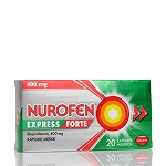 Nurofen Express Forte kapsułki na ból różnego pochodzenia o nasileniu słabym i umiarkowanym, 20 szt.