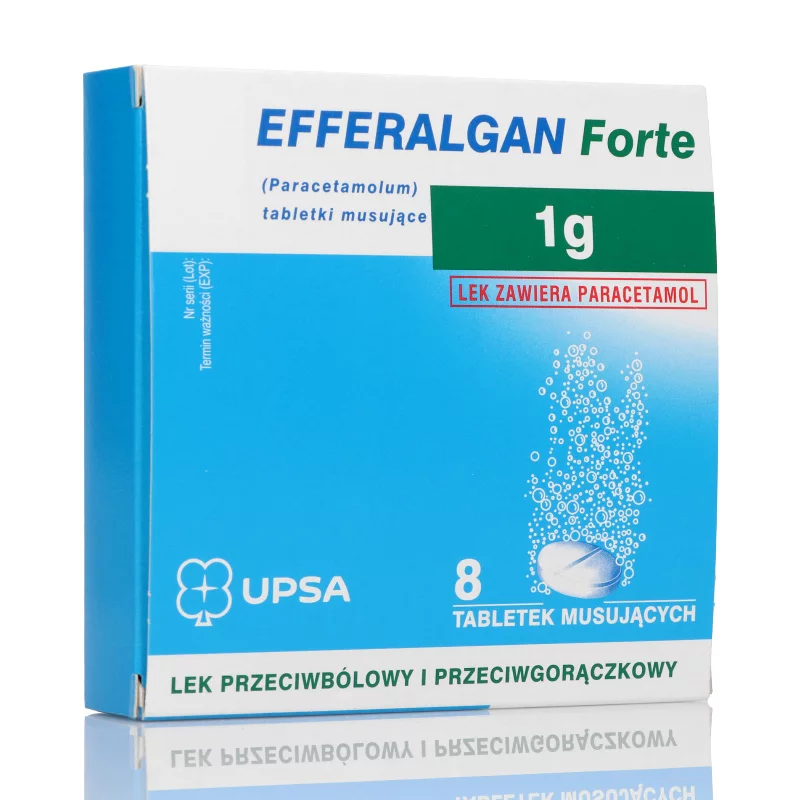 Efferalgan Forte, tabletki musujące na ból róźnego pochodzenia i gorączkę, 8 szt.