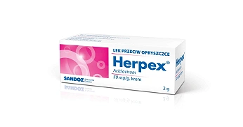 Herpex, krem przeciwwirusowy na opryszczkę, 2 g