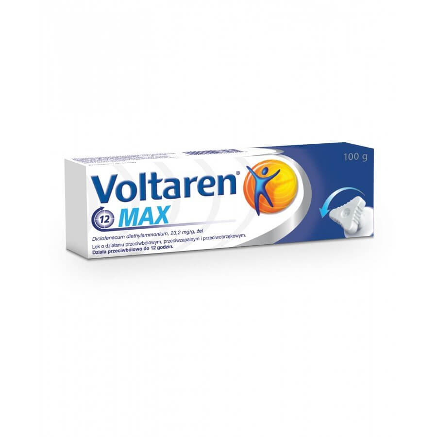 Voltaren MAX, żel przeciwbólowy, przeciwzapalny, przeciwobrzękowy, tuba 100 g
