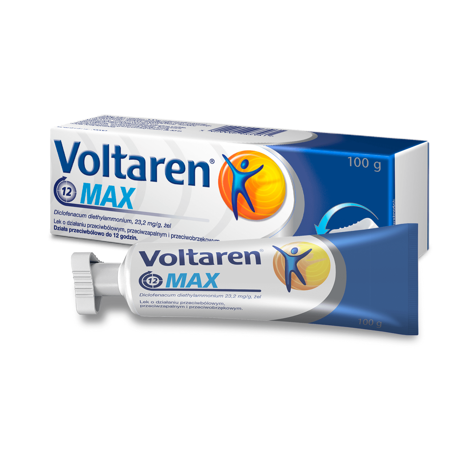 Voltaren MAX, żel przeciwbólowy, przeciwzapalny, przeciwobrzękowy, tuba 100 g