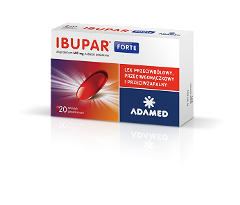 Ibupar Forte 400 mg, tabletki przeciwzapalne, przeciwbólowe, przeciwgorączkowe, 20 szt.
