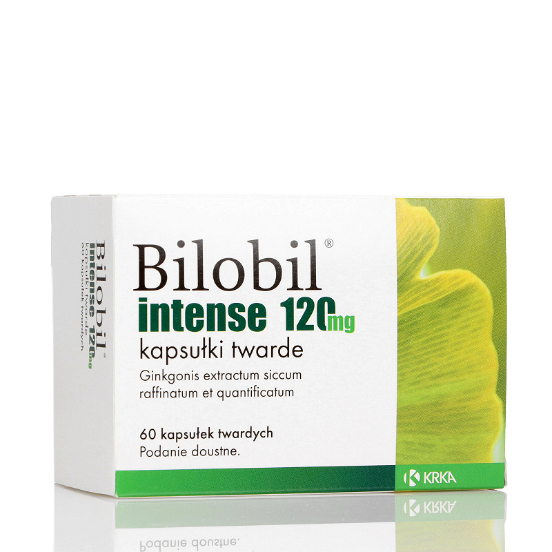 Bilobil Intense kapsułki na pamięć i utrzymanie sprawności umysłowej, 60 szt.