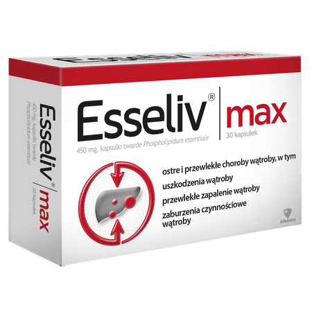 Esseliv Max, kapsułki na ostre i przewlekłe choroby wątroby, 30 szt.