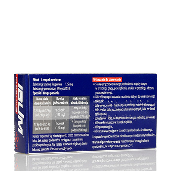 Ibum dla dzieci, czopki doodbytnicze , 125 mg, 10 szt.