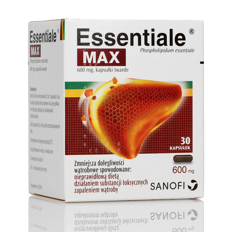 Essentiale Max, kapsułki roślinne na choroby wątroby, 30 szt.