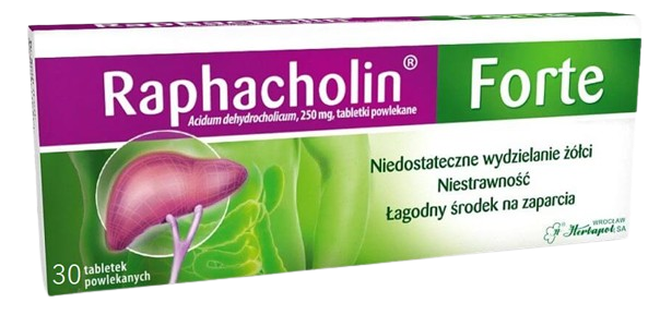 Rapacholin Forte 250 mg, 30 tabletek powlekanych