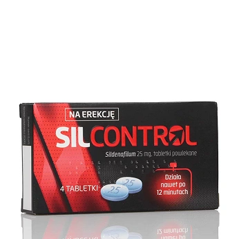 Silcontrol 25 mg, tabletki na zaburzenia erekcji, 4 szt.