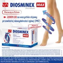 Diosminex Max, tabletki na uczucie ciężkich nóg oraz nocne skurcze,  60 szt.