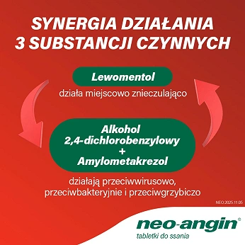 Neo-Angin, tabletki do stosowania w stanach zapalnych jamy ustnej oraz bólu gardła, 36 szt.