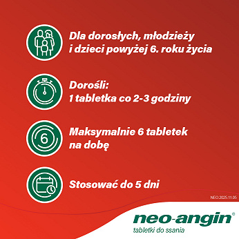 Neo-Angin, tabletki do stosowania w stanach zapalnych jamy ustnej oraz bólu gardła, 36 szt.