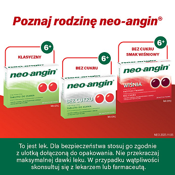 Neo-Angin, tabletki do stosowania w stanach zapalnych jamy ustnej oraz bólu gardła, 36 szt.