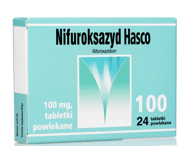 Hasco Nifuroksazyd 100 mg tabletki na ostrą i przewlekłą biegunkę, 24 szt.