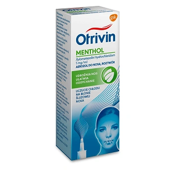 Otrivin Menthol, aerozol udrażniający nos i ułatwiający oddychanie, butelka 10 ml