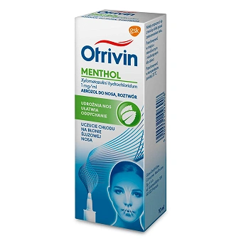 Otrivin Menthol, aerozol udrażniający nos i ułatwiający oddychanie, butelka 10 ml