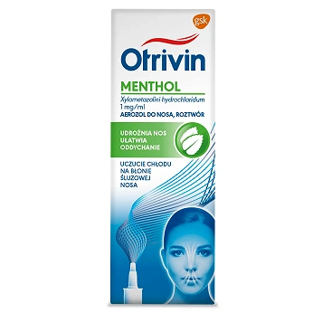 Otrivin Menthol, aerozol udrażniający nos i ułatwiający oddychanie, butelka 10 ml