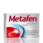 Metafen tabletki na ból różnego pochodzenia, gorączkę, 20 szt.