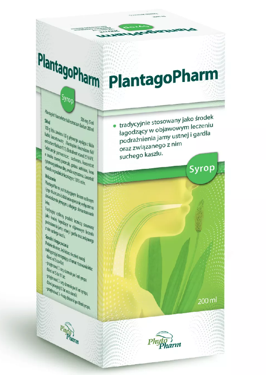 PlantagoPharm, syrop łagodzący podrażnienie jamy ustnej, 200 ml