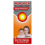 Nurofen Forte dla dzieci syrop przeciwbólowy i przeciwgorączkowy o smaku truskawkowym, 150 ml