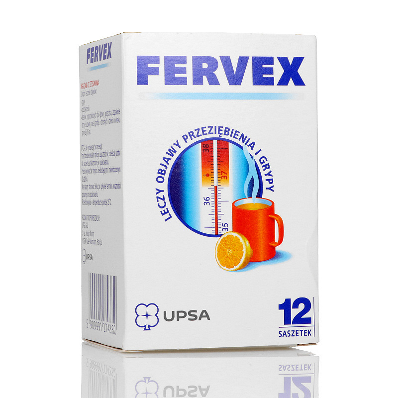 Fervex granulat na objawy przeziębienia i grypy, 12 sasz. x 13 g