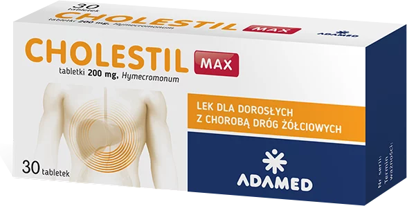 Cholestil Max, tabletki rozkurczowe, zwiększające wydzielanie żółci do trawienia tłuszczy i przyspieszające jej wydalanie, 30 szt.