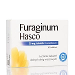 Furaginum Hasco tabletki stosowane w leczeniu zakażeń dolnych dróg moczowych, 30 szt.