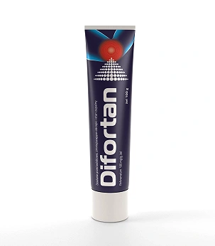 Difortan, żel na bóle mięśni, stłuczenia, tuba 100 g