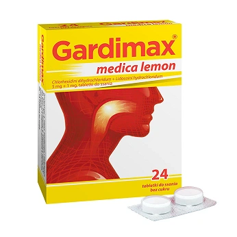 Gardimax Medica lemon, tabletki o smaku cytrynowym, 24 szt.