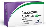 Paracetamol Aurovitas tabletki przeciwbólowe i przeciwgorączkowe, 24 szt.