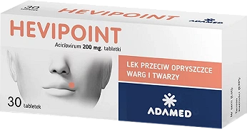 Hevipoint, tabletki przeciw opryszczce warg i twarzy, 30 szt.