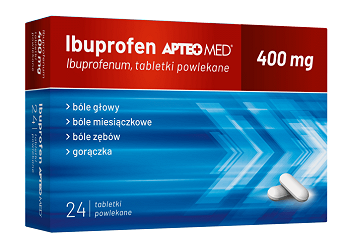 Ibuprofen APTEO MED, tabletki na ból słaby i umiarkowany, 24 szt.