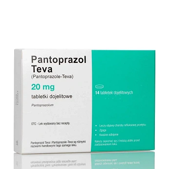 Pantoprazol Teva, tabletki powlekane na refluks i zgagę, 14 szt.
