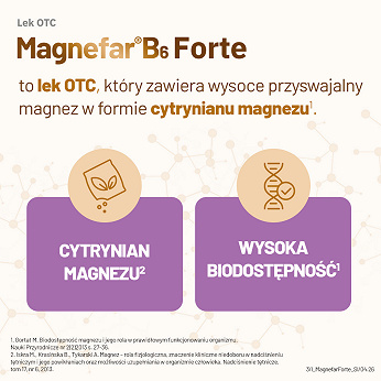 Magnefar B6 Forte, tabletki na niedobory magnezu, 60 szt.
