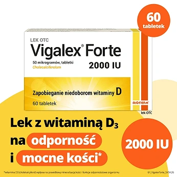 Vigalex Forte , tabletki z witaminą D, 60 szt.