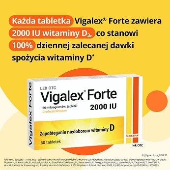 Vigalex Forte , tabletki z witaminą D, 60 szt.