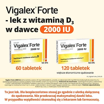 Vigalex Forte , tabletki z witaminą D, 60 szt.