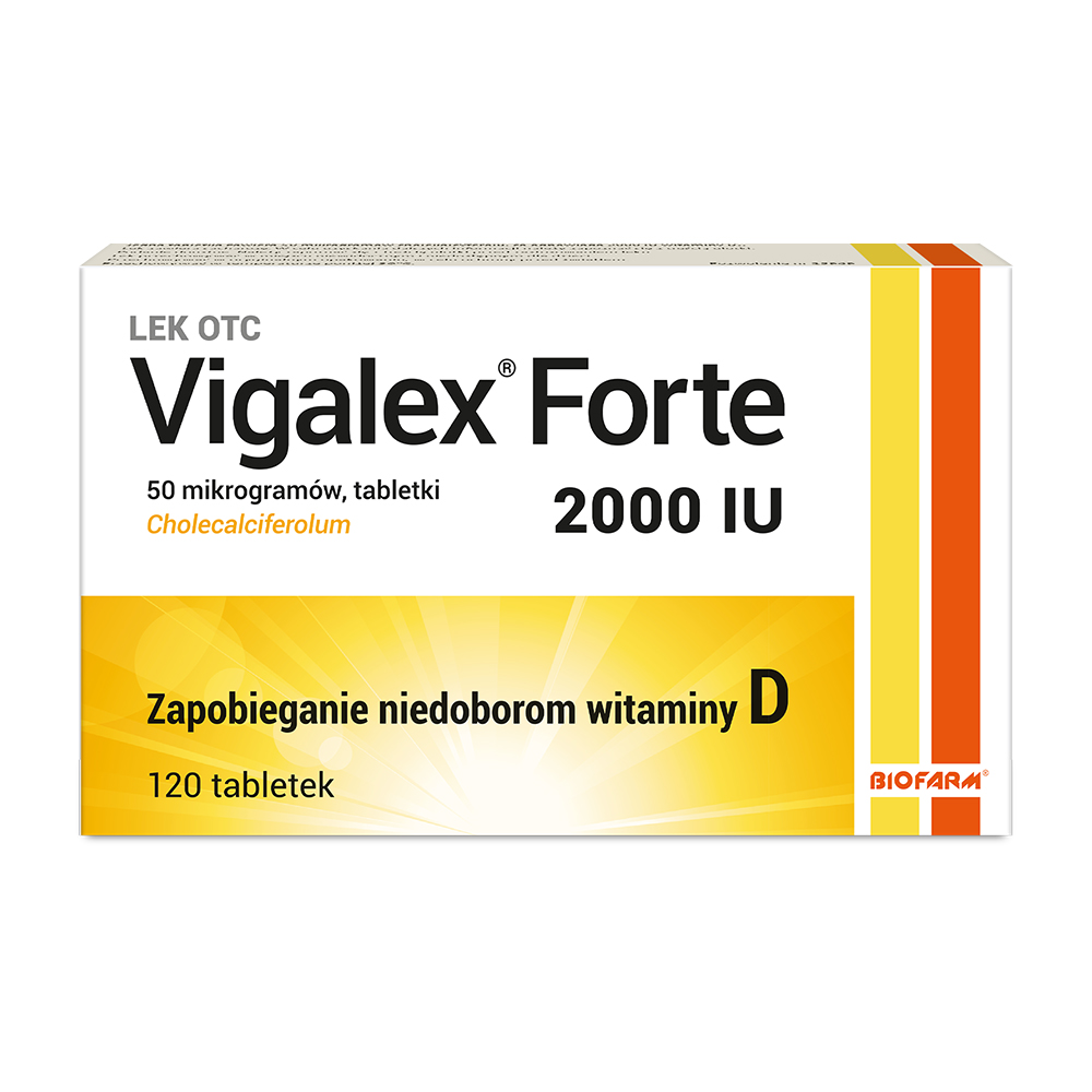 Vigalex Forte tabletki z witaminą D3 2000 j.m., 120 szt.