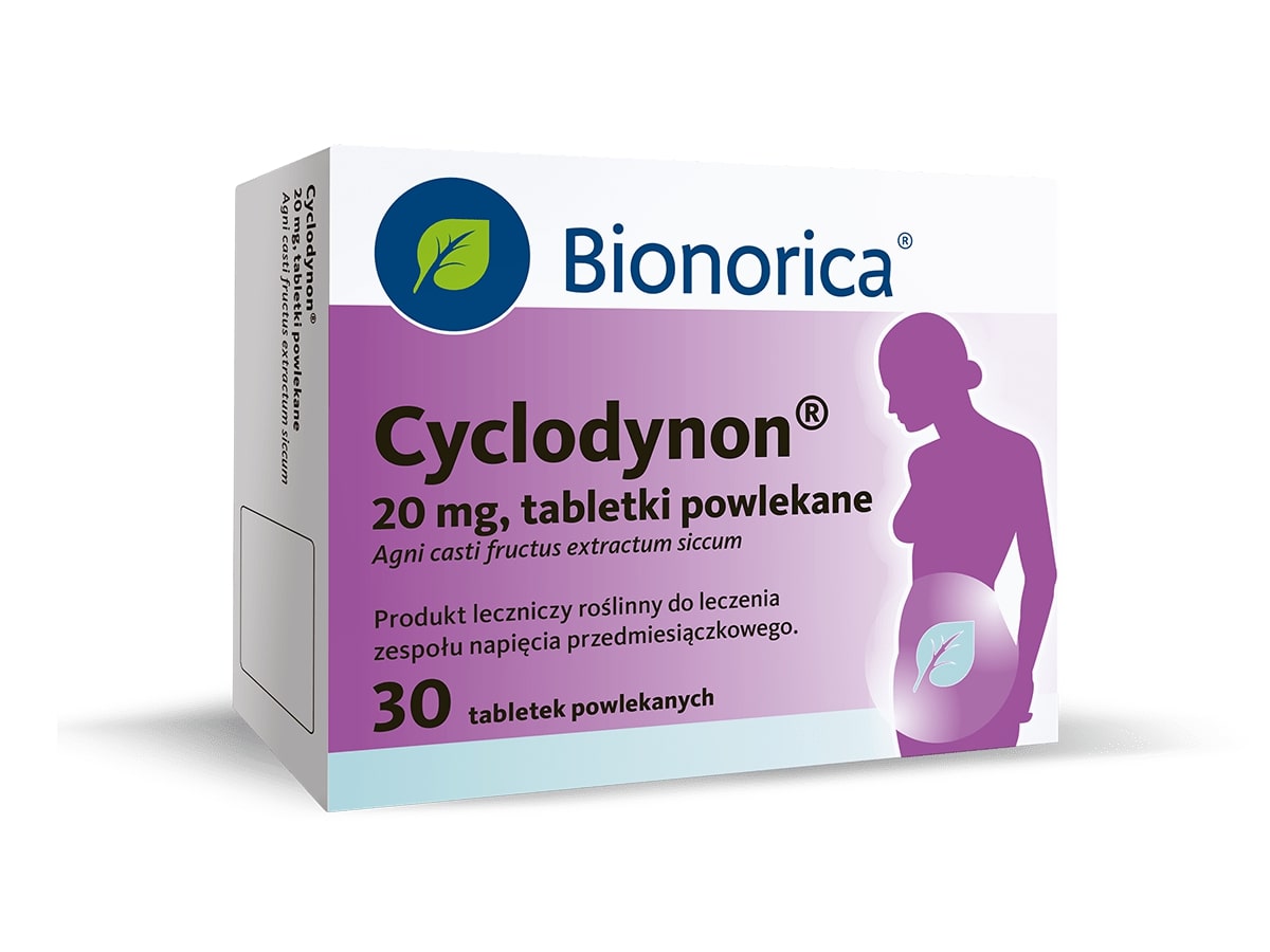 Cyclodynon, tabletki na łagodzenie objawów zespołu napięcia przedmiesiączkowego, 30 szt.